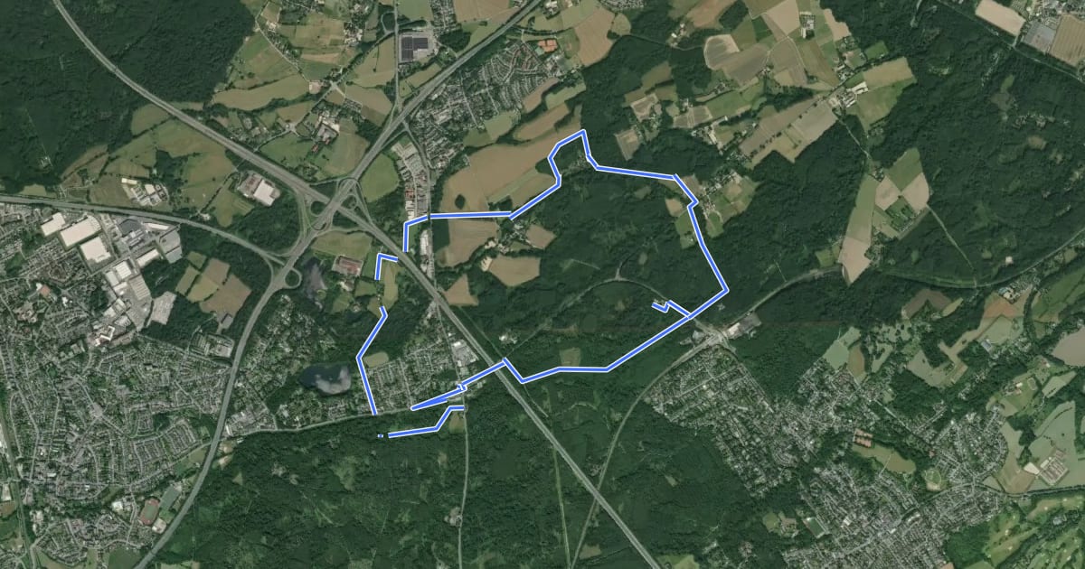 Маршрут Angerland Rundweg A7 на спутниковом снимке