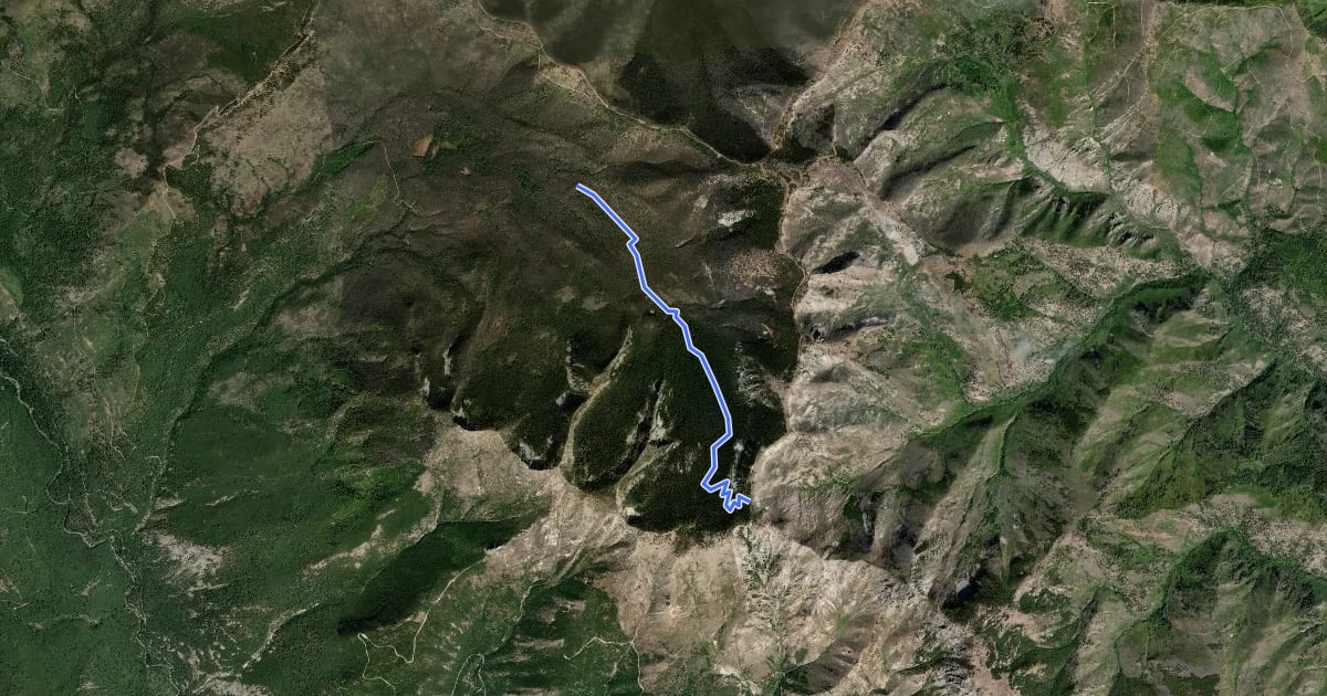 Маршрут Angle Peak Trail на спутниковом снимке
