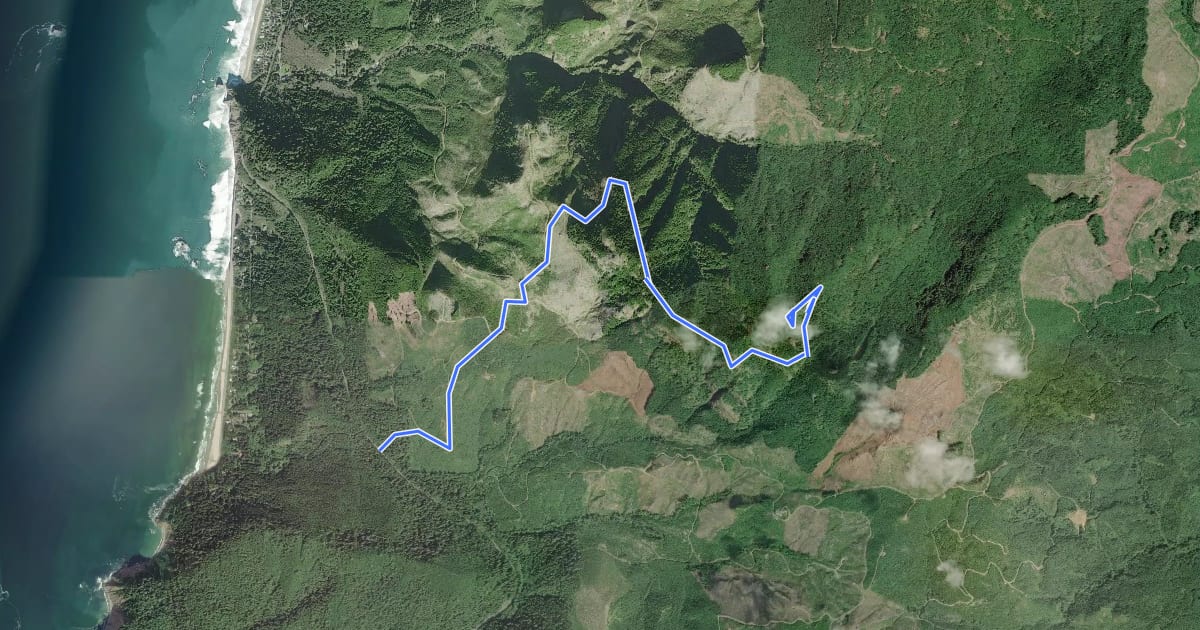 Маршрут Angora Peak Trail на спутниковом снимке