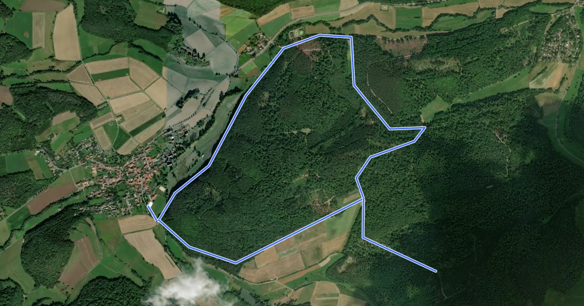 Маршрут Angstberg, Naturparkweg 1 на спутниковом снимке