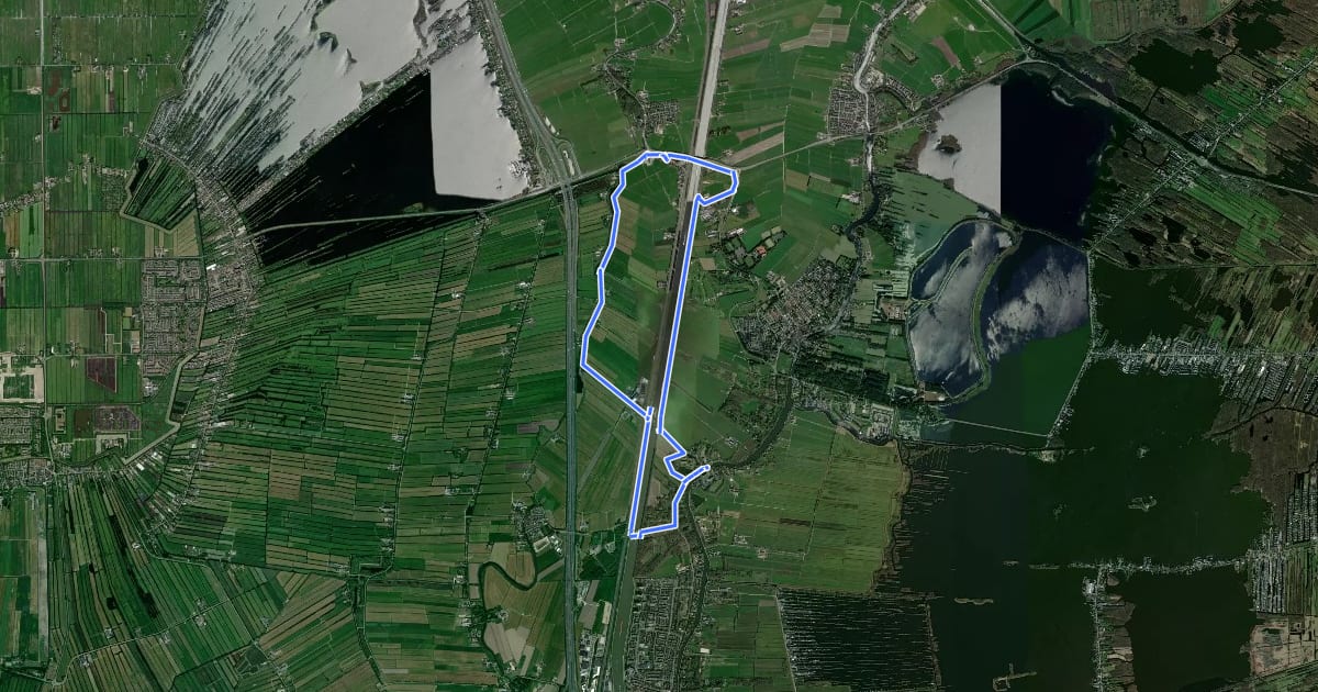 Маршрут Angstelroute на спутниковом снимке