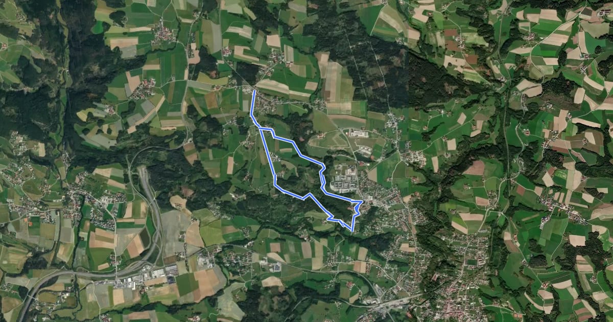 Маршрут Anitzberg-Rundweg (51) на спутниковом снимке