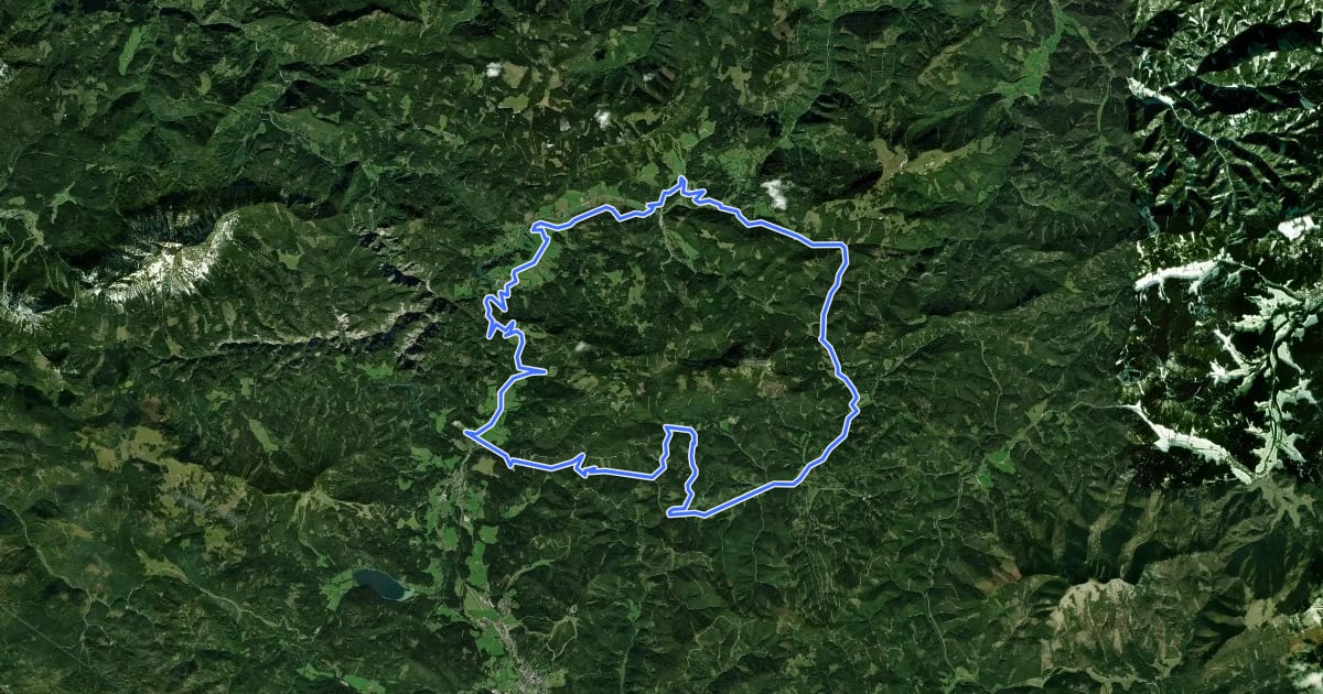 Маршрут Annaberg-Hubertussee Runde на спутниковом снимке