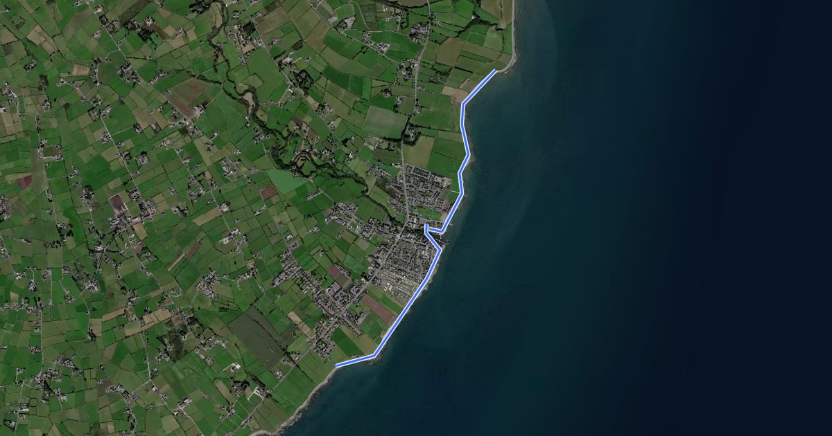 Маршрут Annalong Coastal Path на спутниковом снимке