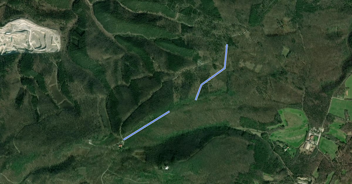Маршрут Anninger Schutzhaus - Kaisergerndl - Forststraße Kientalstraße (parallel zur Hauptwanderroute) на спутниковом снимке