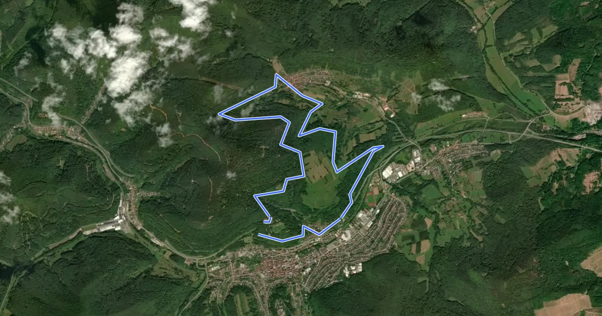 Маршрут Annweiler Nordic Walking 2 на спутниковом снимке