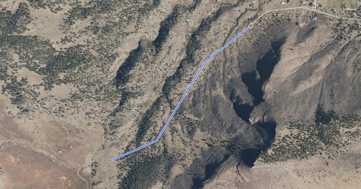 Маршрут Antelope Trail на спутниковом снимке
