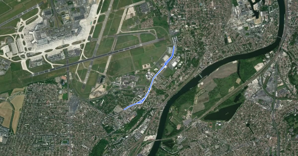 Маршрут Antenne de Liaison Val de Marne на спутниковом снимке