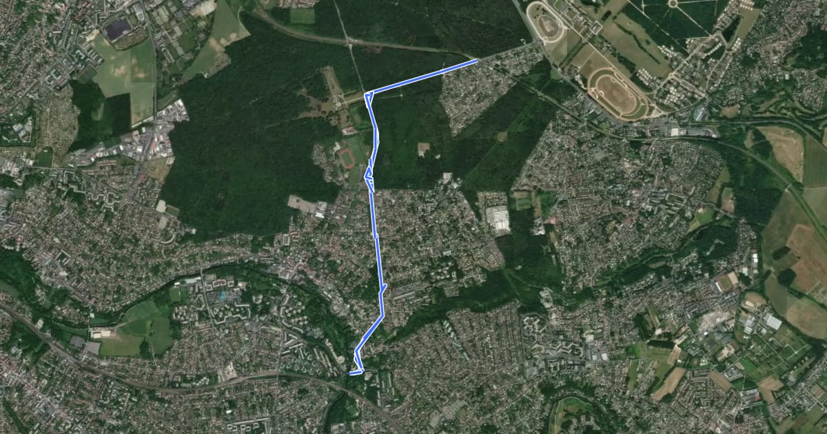 Маршрут Antenne de Liaison Val-de-Marne ID 25-26 на спутниковом снимке