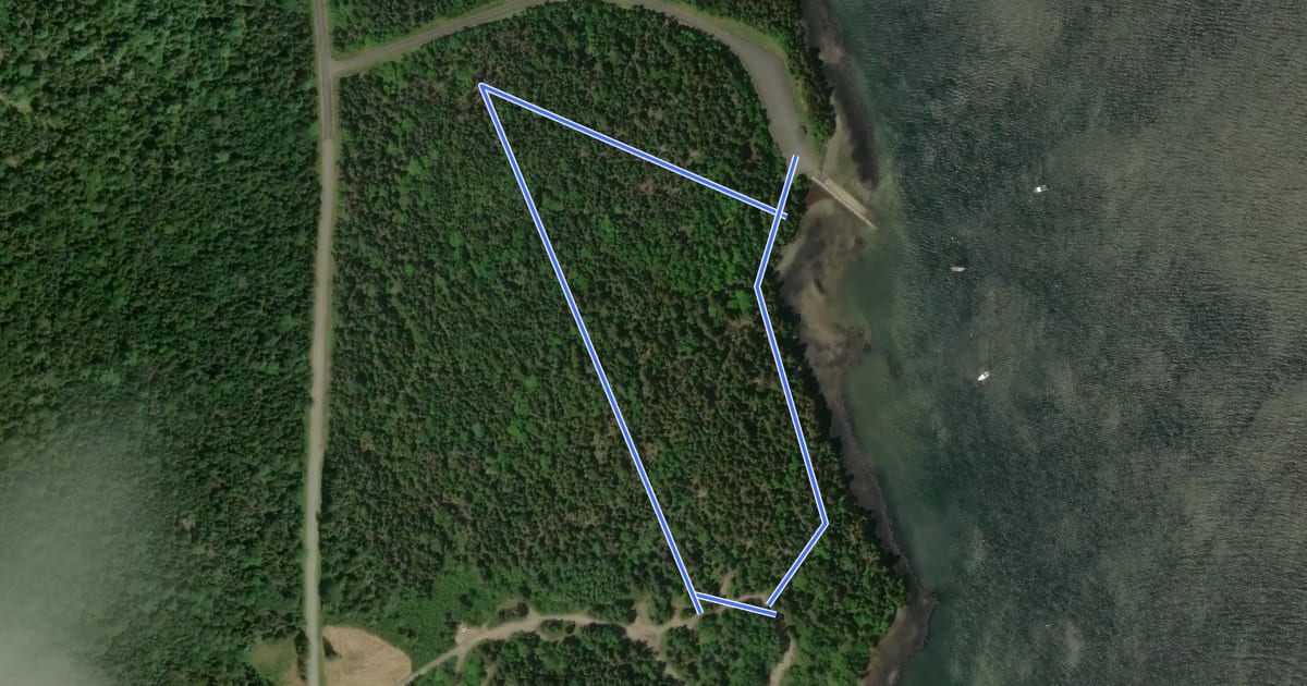 Маршрут Anthony's Beach Trail на спутниковом снимке