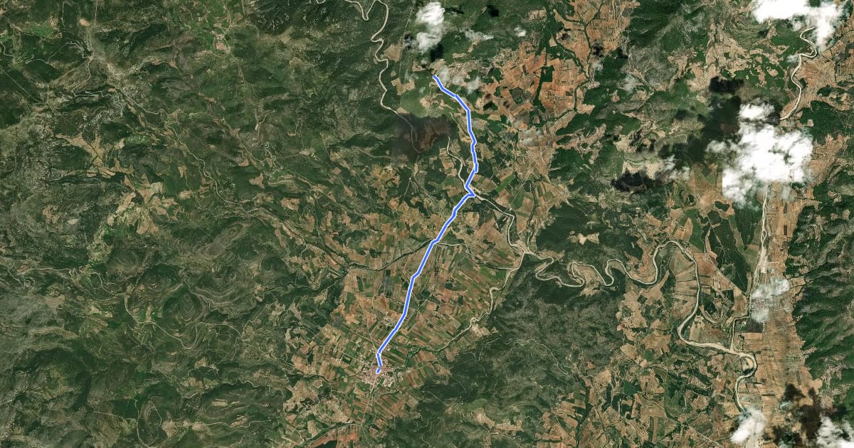 Маршрут Antic camí d'Atzeneta a Culla на спутниковом снимке