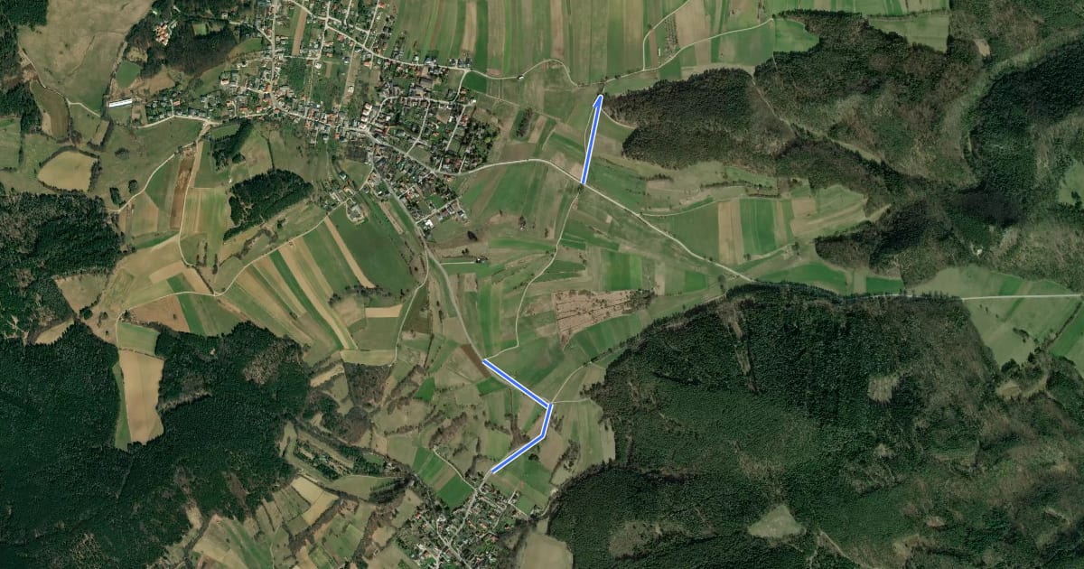 Маршрут Antonius Kapelle - Muthmannsdorf (Erweiterung vom Wanderweg 7) на спутниковом снимке