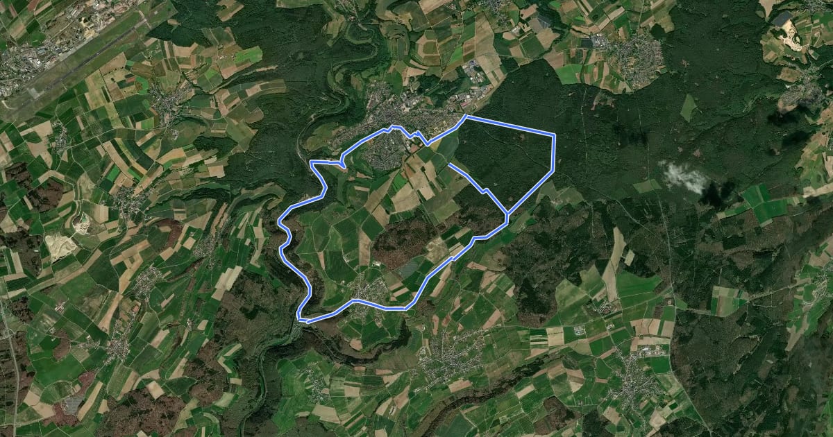 Маршрут AOK Route на спутниковом снимке