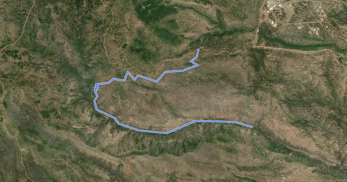 Маршрут Apache Spring Trail на спутниковом снимке