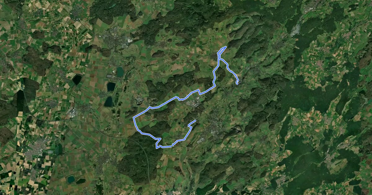 Маршрут Apfelwein- und Obstwiesenroute - Regionalschleife Wetteraukreis Nr. 2 на спутниковом снимке