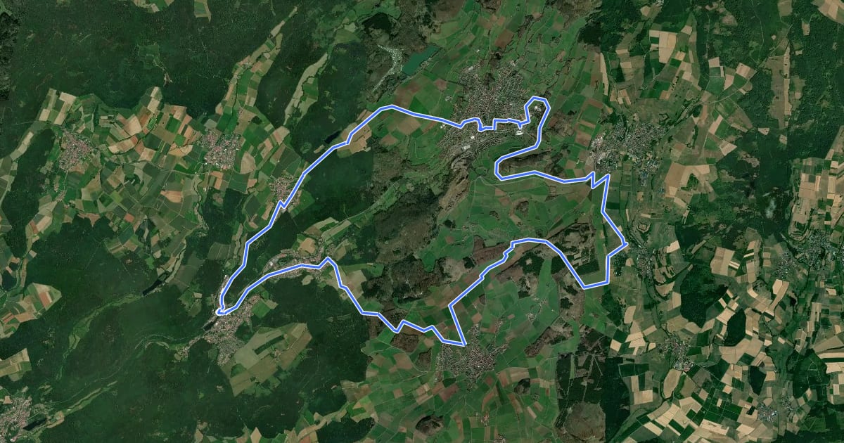 Маршрут Apfelwein- und Obstwiesenroute - Regionalschleife Wetteraukreis Nr. 3 на спутниковом снимке