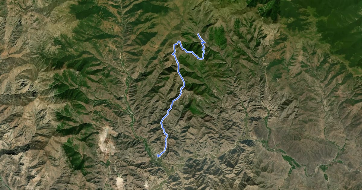 Маршрут Apkes – Meghri на спутниковом снимке