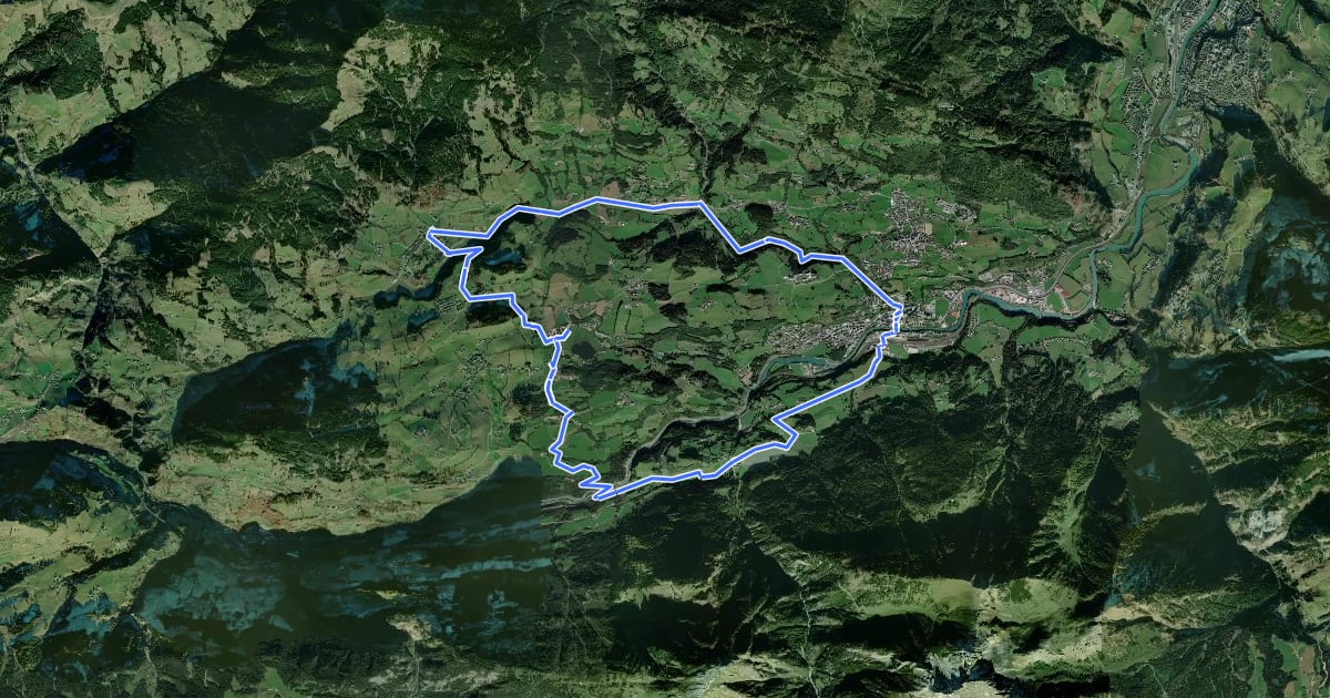 Маршрут Apotheken Bikestrecke "durch die Salzburger Sonnenterasse" на спутниковом снимке