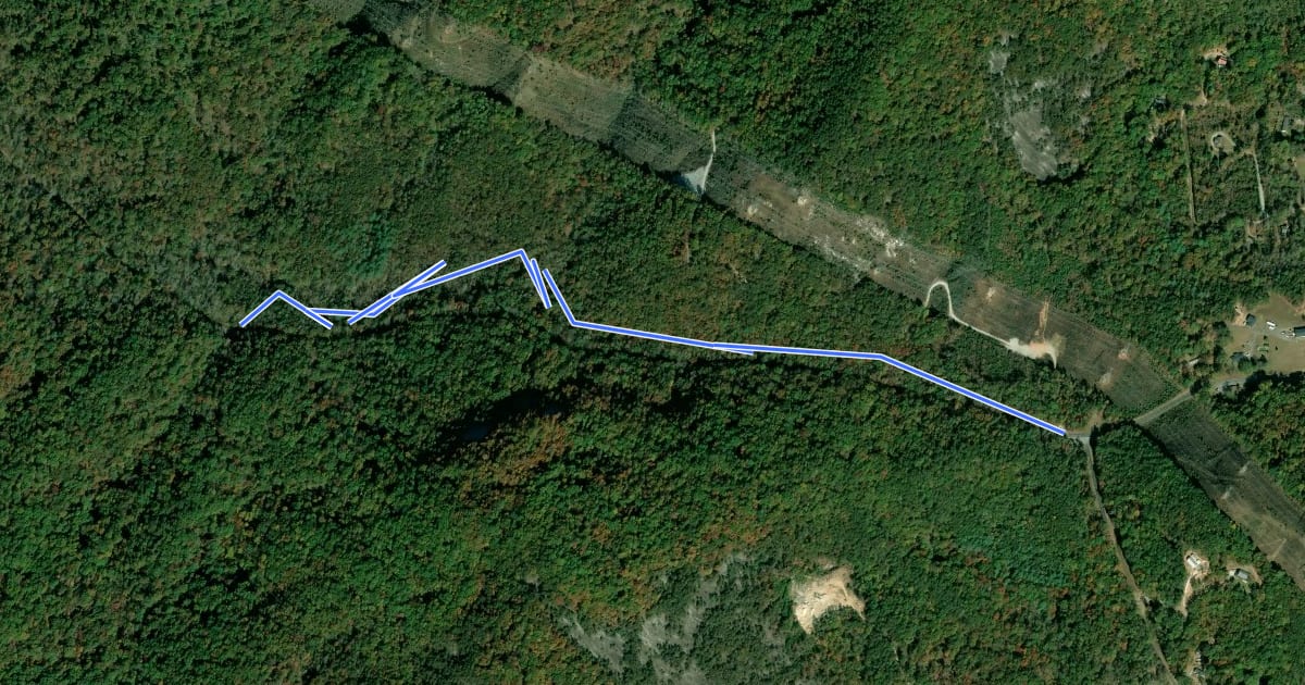 Маршрут Appalachian Lumber Trail на спутниковом снимке