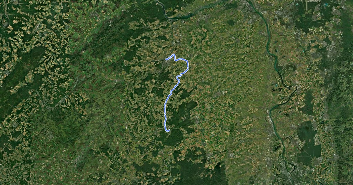 Маршрут Appelbach-Radweg на спутниковом снимке