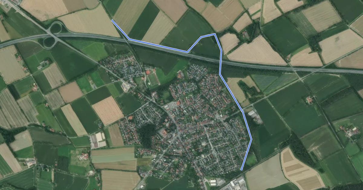 Маршрут Appelhülsen Rundweg A1 на спутниковом снимке