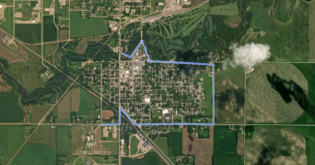 Маршрут Appleton City Trail на спутниковом снимке