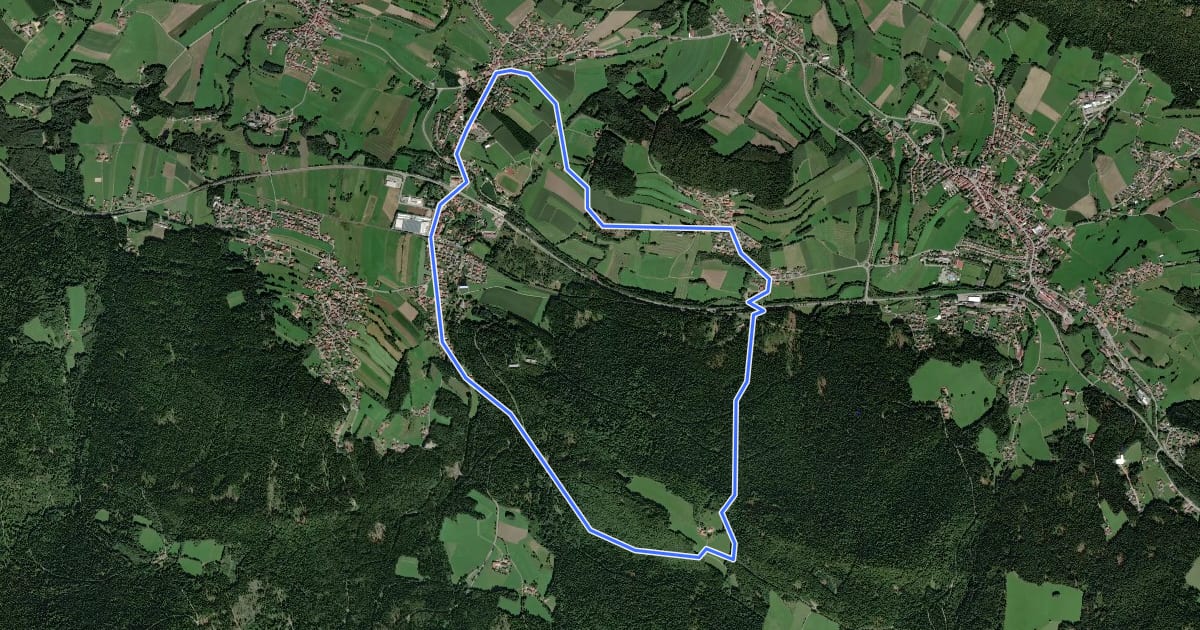 Маршрут Ar3 Wanderweg Arrach 3 "Durch den Kleßer Wald" на спутниковом снимке