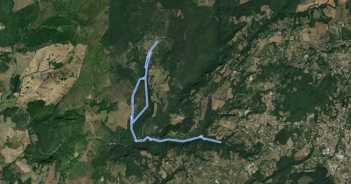 Маршрут Ara del Tufo на спутниковом снимке