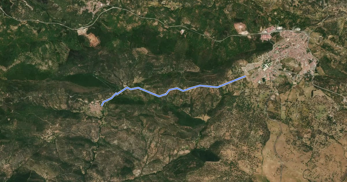 Маршрут Aracena - Linares de la Sierra на спутниковом снимке
