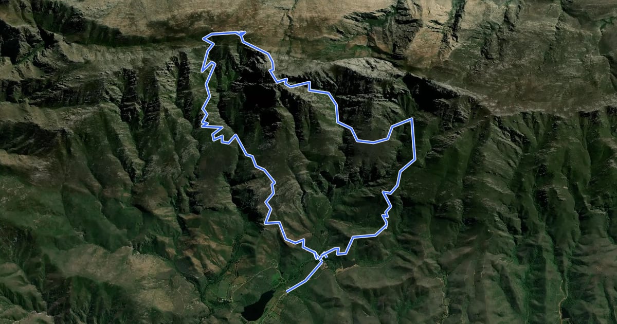 Маршрут Arangieskop Trail на спутниковом снимке