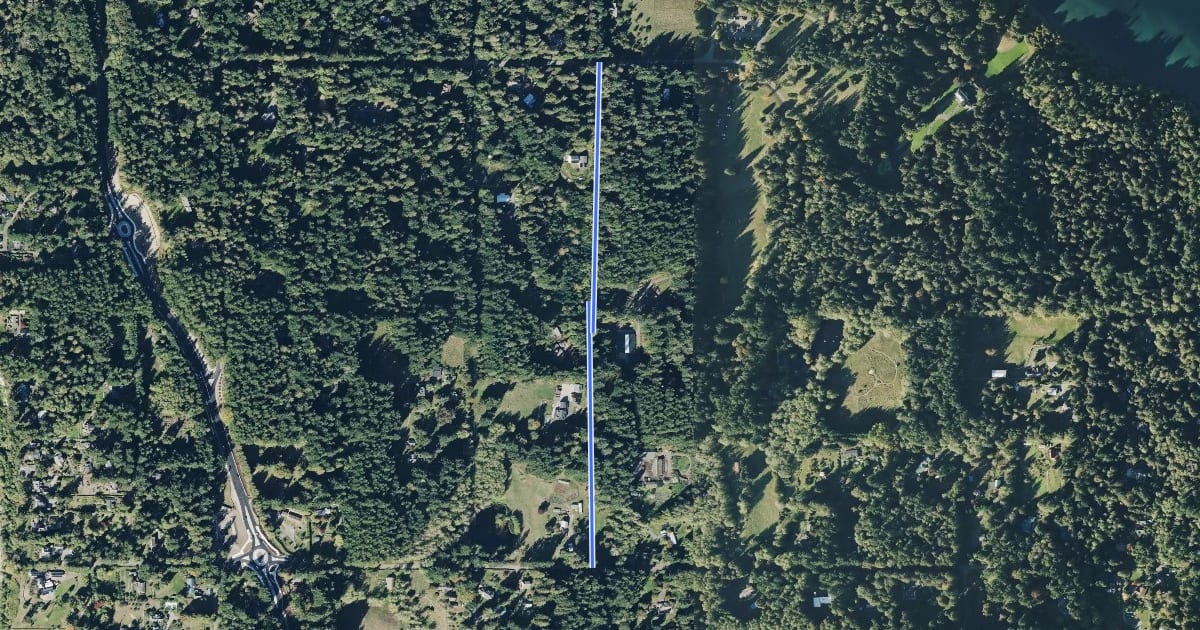 Маршрут Arbor Trail на спутниковом снимке