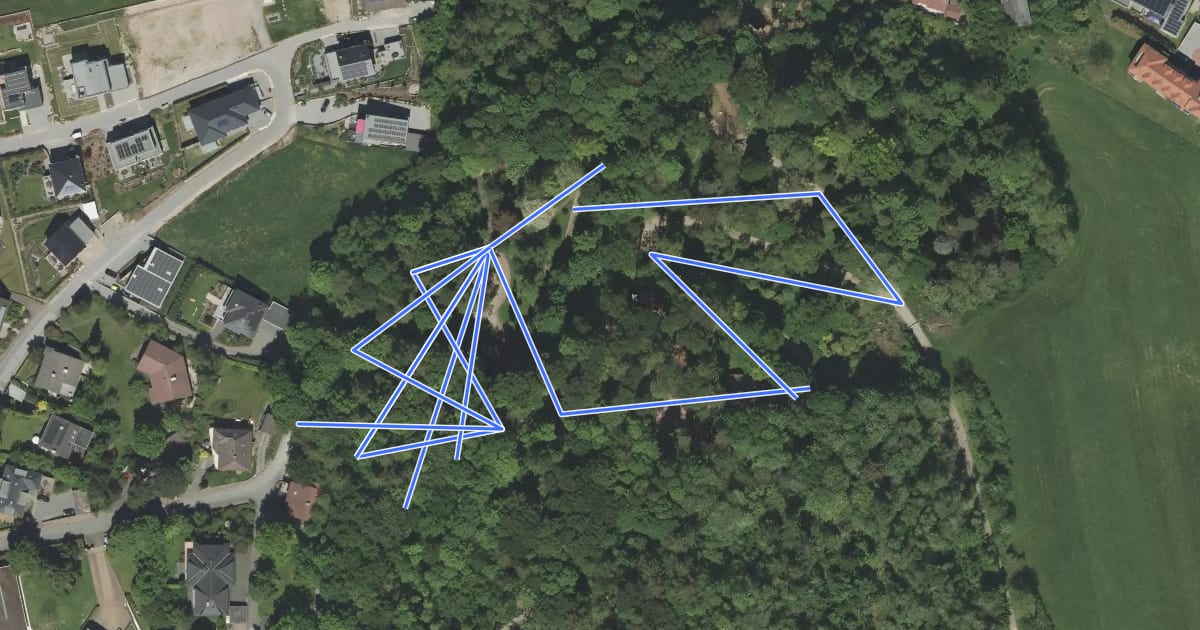Маршрут Arboretum Rundwanderweg на спутниковом снимке