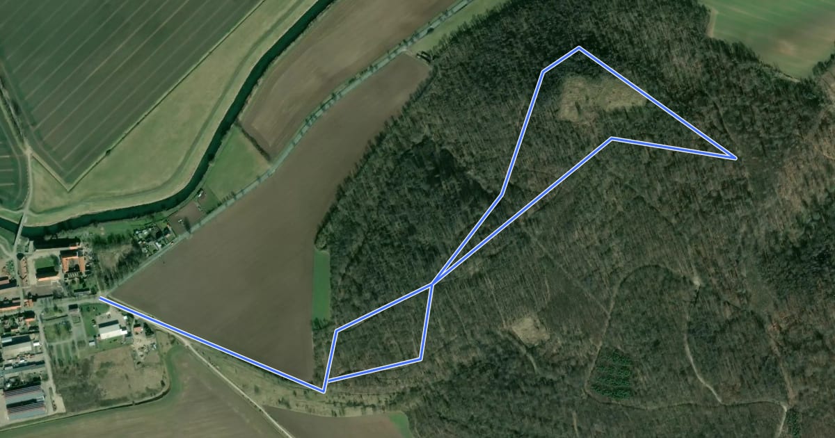 Маршрут Archäologisch-Historischer Wanderweg Memleben на спутниковом снимке
