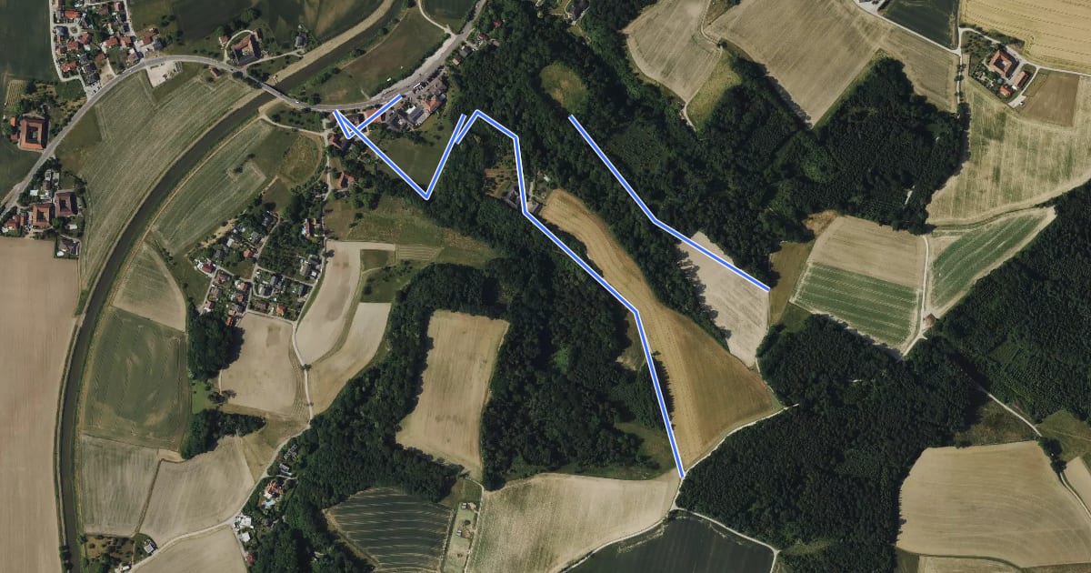 Маршрут Archäologischer Wanderweg Burgwiese на спутниковом снимке
