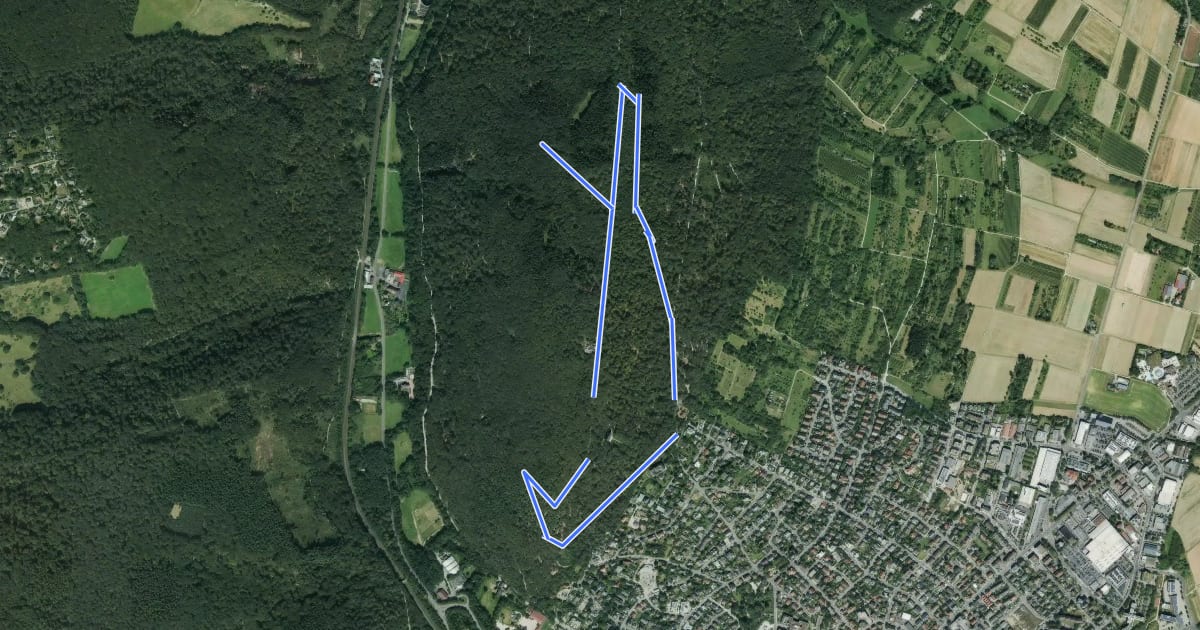 Маршрут Archäologischer Wanderweg Kapellenberg на спутниковом снимке