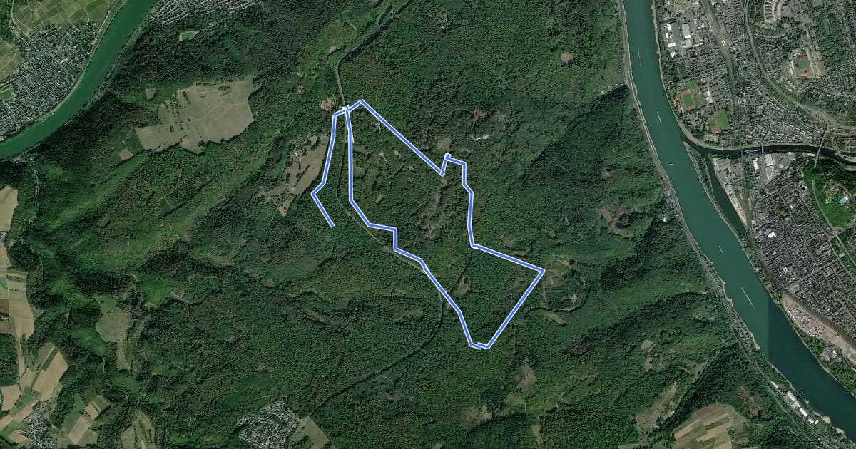 Маршрут Archäologischer Wanderweg Koblenz на спутниковом снимке