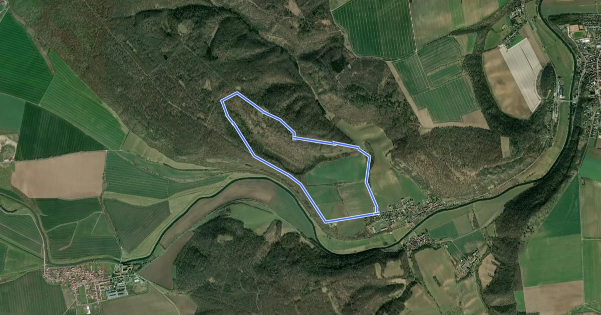Маршрут Arche-Rundweg на спутниковом снимке