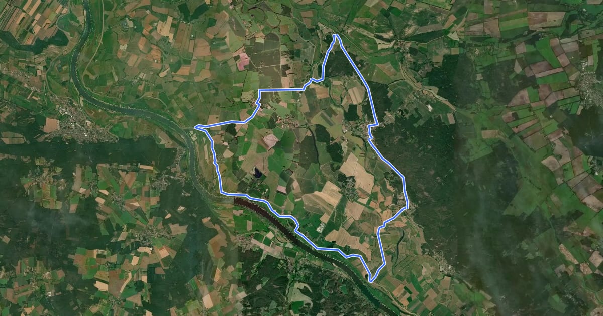Маршрут Archetour на спутниковом снимке