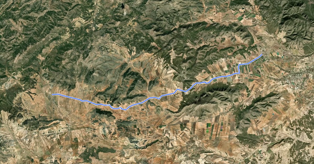 Маршрут Archivel – Cañada de la Cruz. Tramo C.3. на спутниковом снимке
