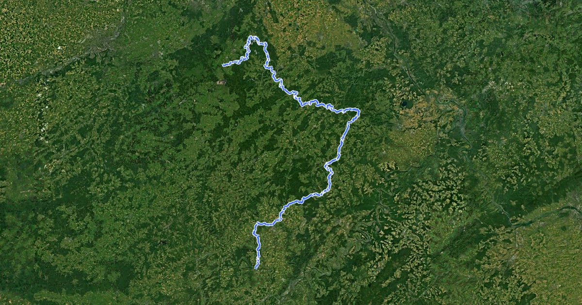 Маршрут Ardennen-Eifel-Rundweg на спутниковом снимке