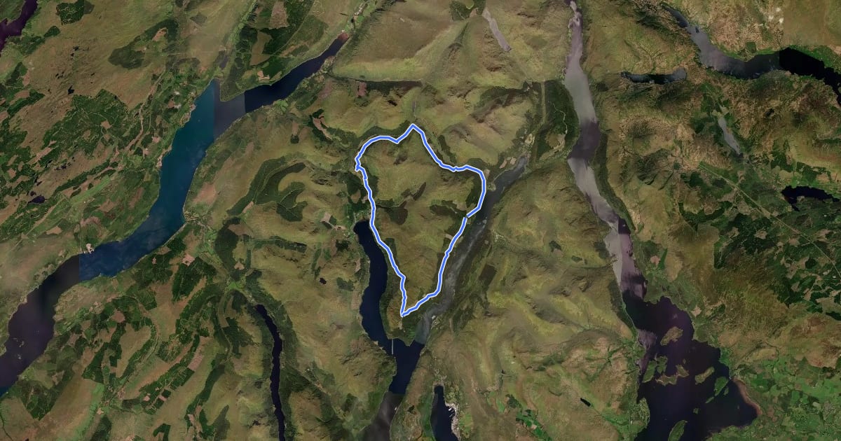 Маршрут Ardgartan Peninsula Circuit на спутниковом снимке