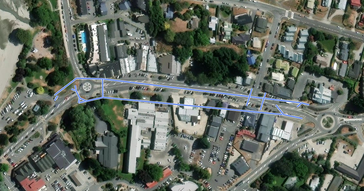 Маршрут Ardmore Shared Path на спутниковом снимке