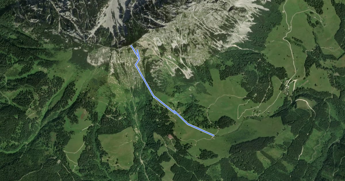 Маршрут Ardningalm - Kitzstein на спутниковом снимке
