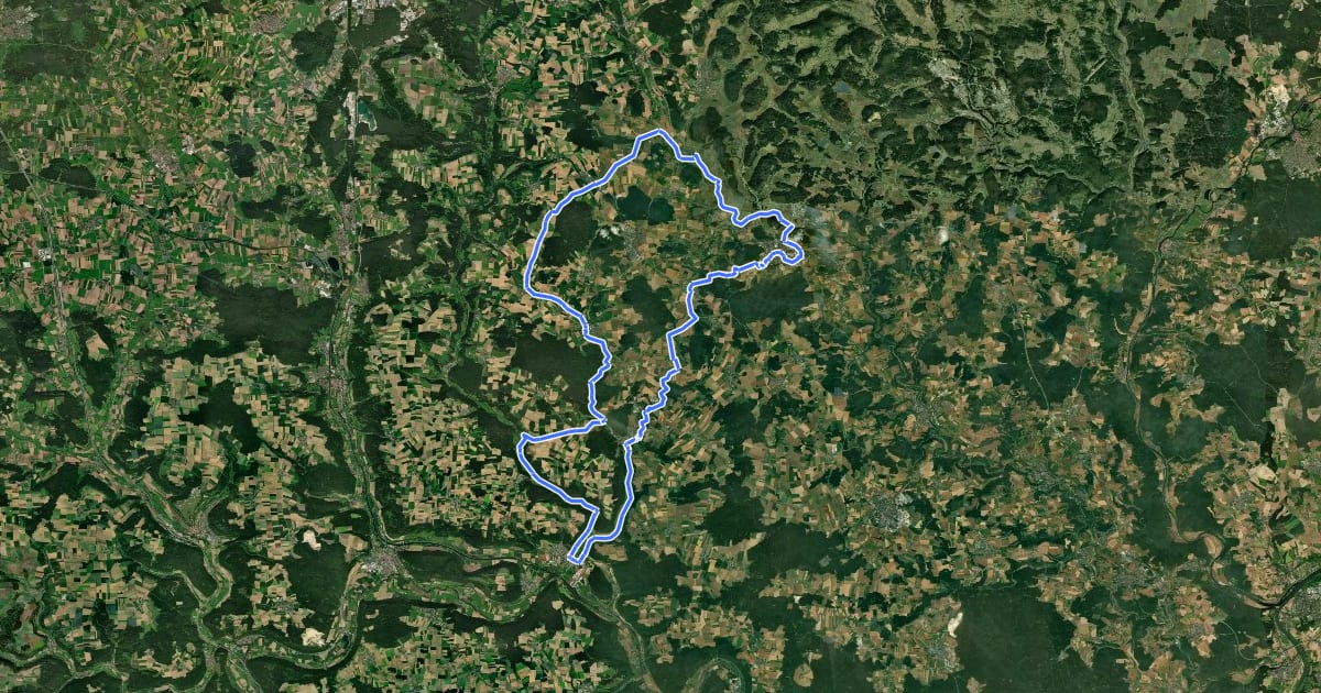 Маршрут Arge 10 Labertäler Radtour на спутниковом снимке