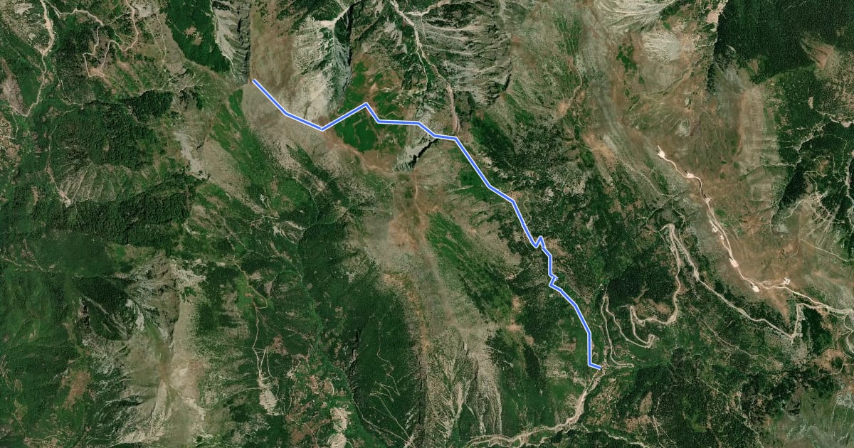 Маршрут Argithea - Diaselo Hiras - Korifi Achladias на спутниковом снимке