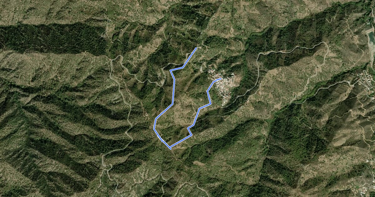 Маршрут Ariadni Nature Trail на спутниковом снимке