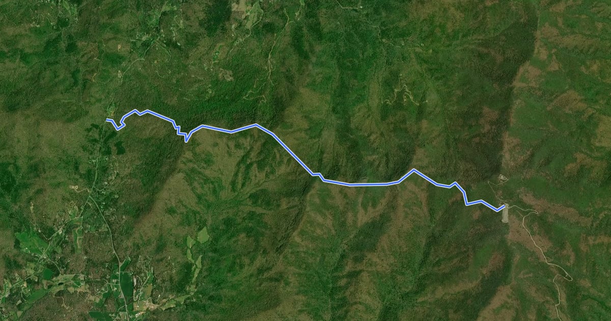 Маршрут Arkaquah Trail на спутниковом снимке