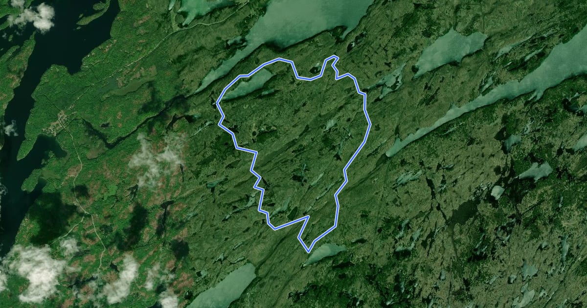 Маршрут Arkon Lake Loop на спутниковом снимке