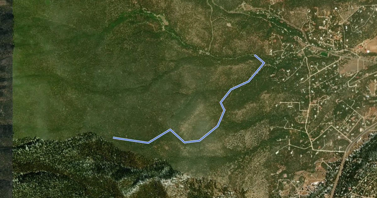 Маршрут Armijo Trail на спутниковом снимке
