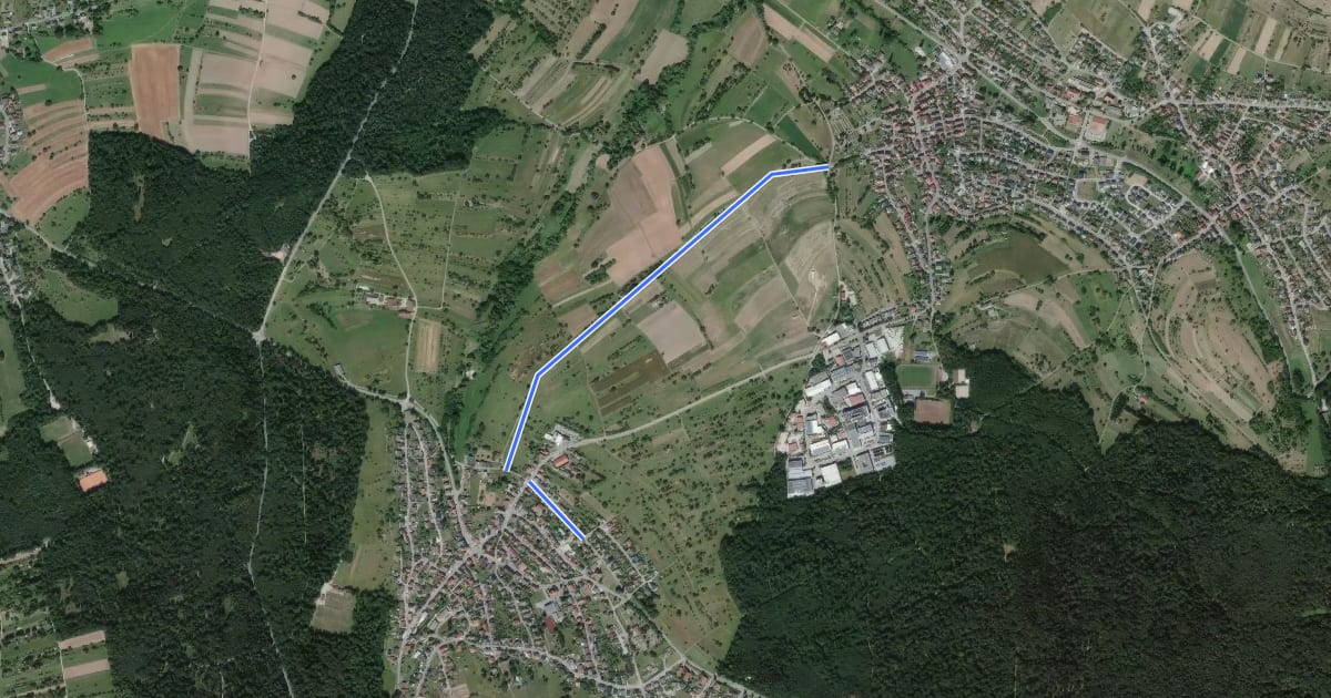 Маршрут Arnbach Lutherlinde - Gräfenhausen Friedhof на спутниковом снимке